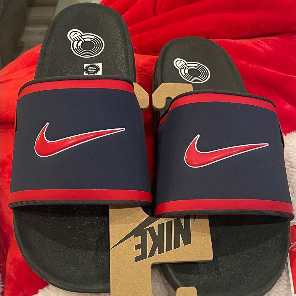 Nike Blue and Red St Louis Cardinal MLB Slides